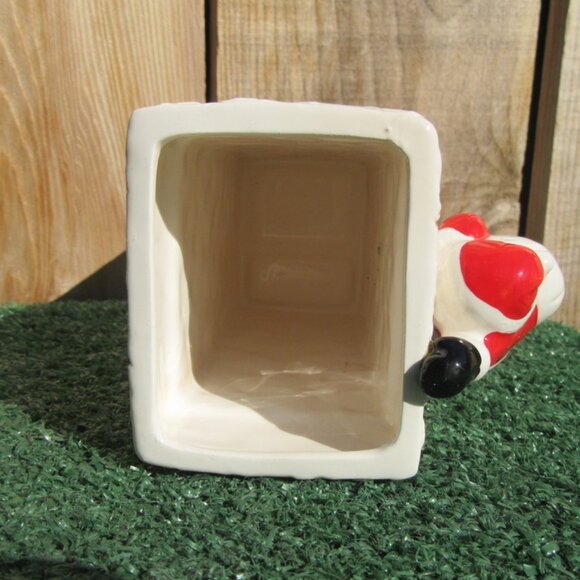 Vintage Santa Claus Ceramic Chimney Vase/Planter By Fitz & Floyd - Picture 8 of 8